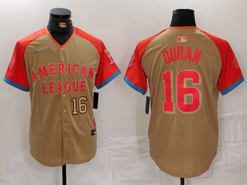 Men Boston Red Sox #16 Duran Orange All star 2024 Nike MLB Jersey style 5->new york mets->MLB Jersey